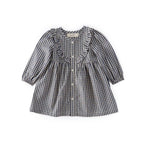 kids gingham dress indigo in blues pattern