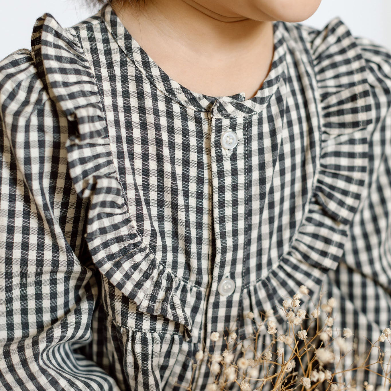 Gingham Dress - Indigo