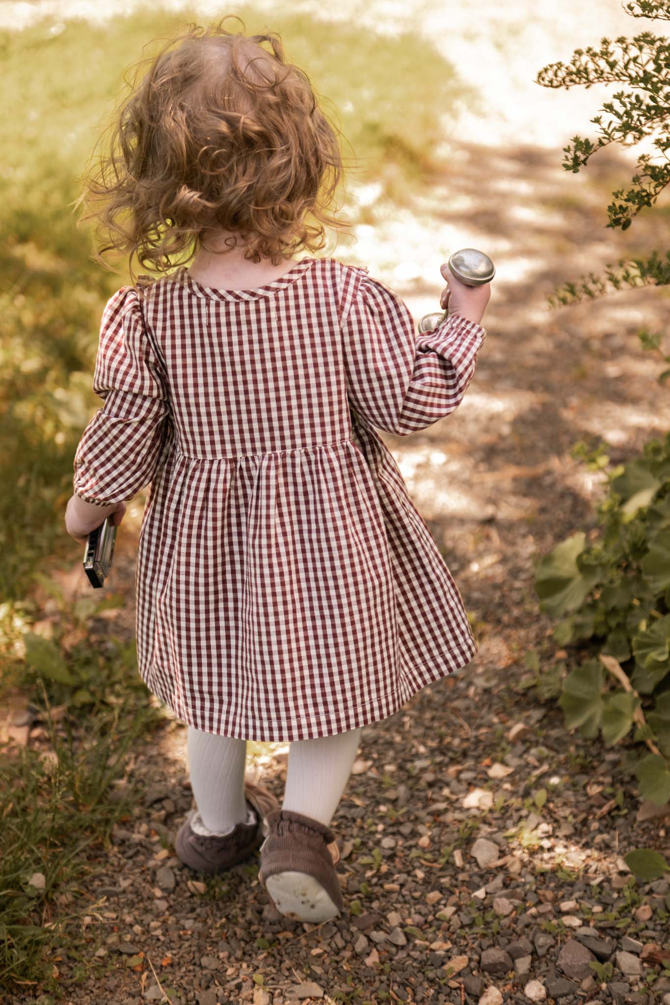 Gingham Dress - Mulberry