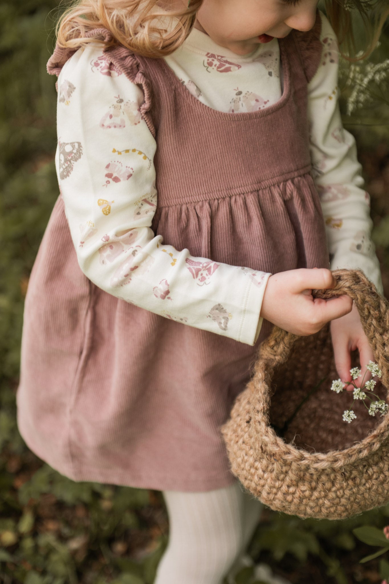 Corduroy Pinafore Dress - Thistle