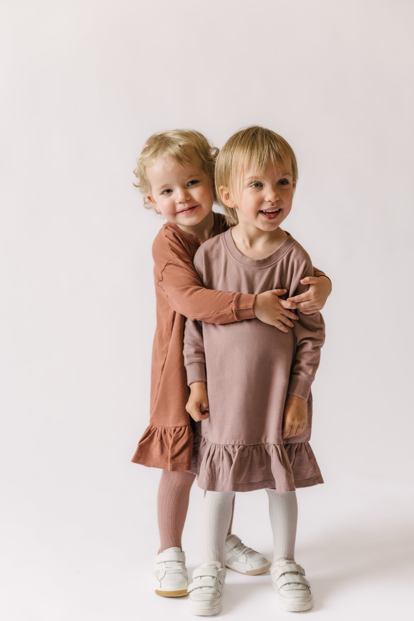 pehr-French Terry Ruffle Hem Dress - Plum-4