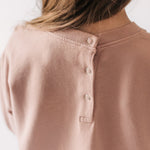 kids french terry kids ruffle hem dress soft peony