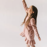 pehr-French Terry Ruffle Hem Dress - Soft Peony-6