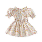 Ruffle Puff Sleeve Dress - Floret