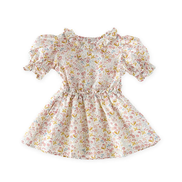 Ruffle Puff Sleeve Dress- Floret – Pehr