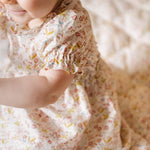 Ruffle Puff Sleeve Dress - Floret