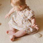 Ruffle Puff Sleeve Dress - Floret