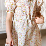Ruffle Puff Sleeve Dress - Floret