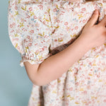 Ruffle Puff Sleeve Dress - Floret