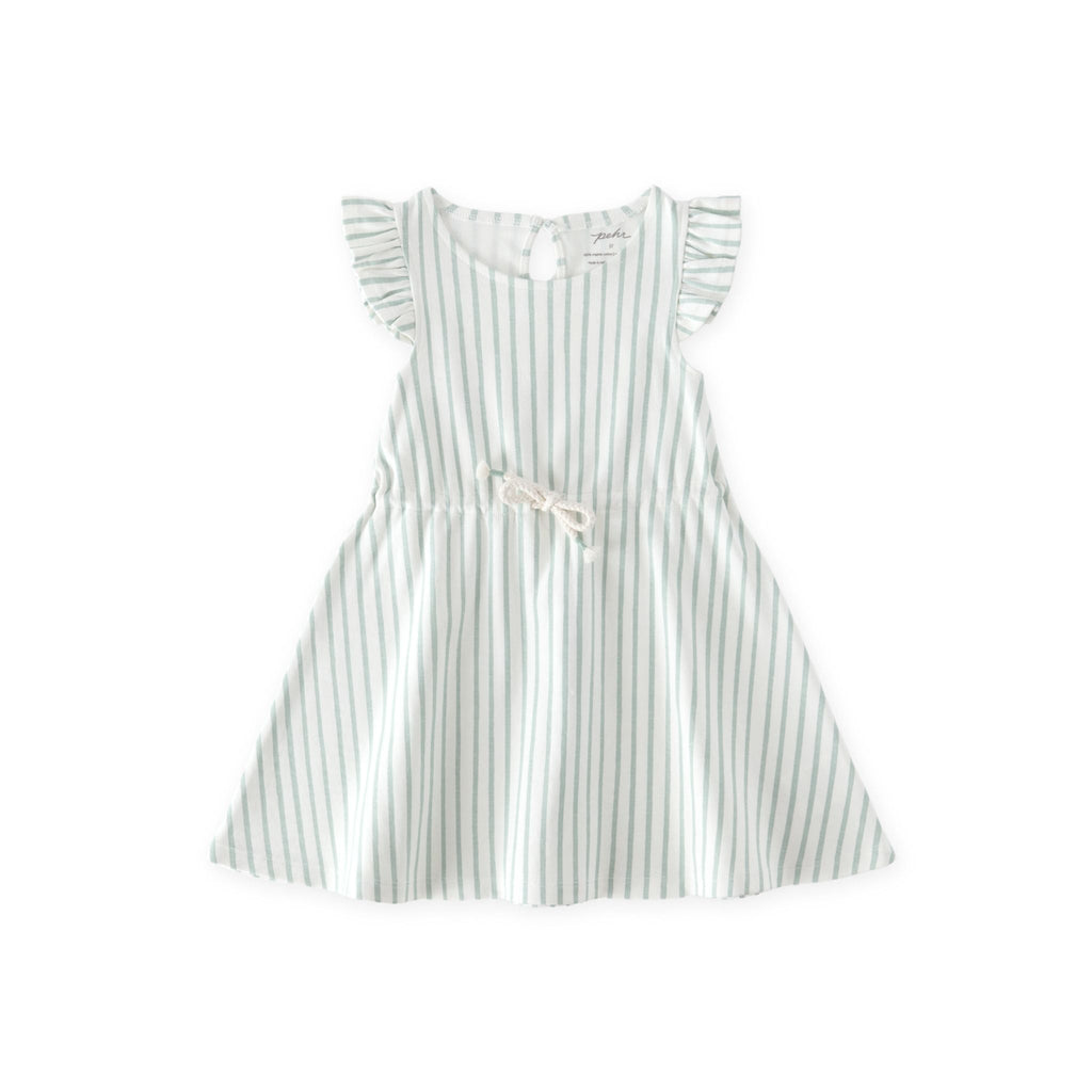 kids tank dress stripes away sea in blues pattern