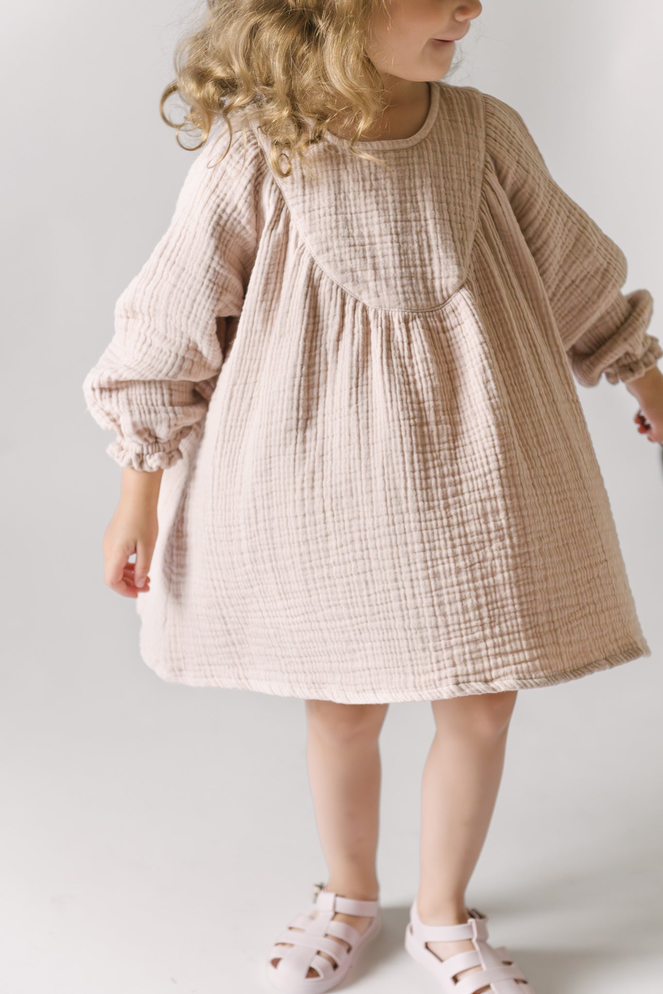 Muslin Gauze Dress - Fawn