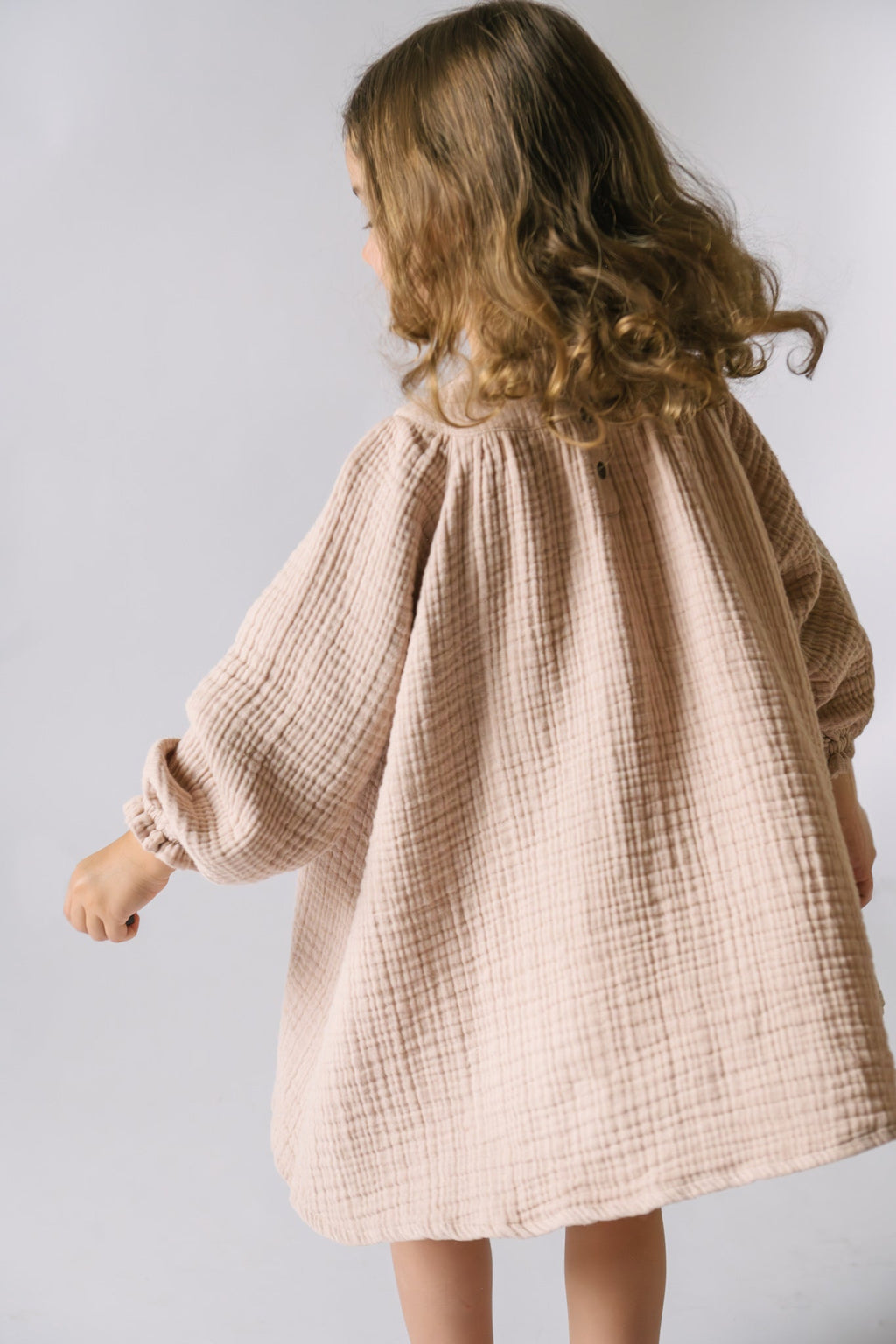 kids muslin gauze dress fawn