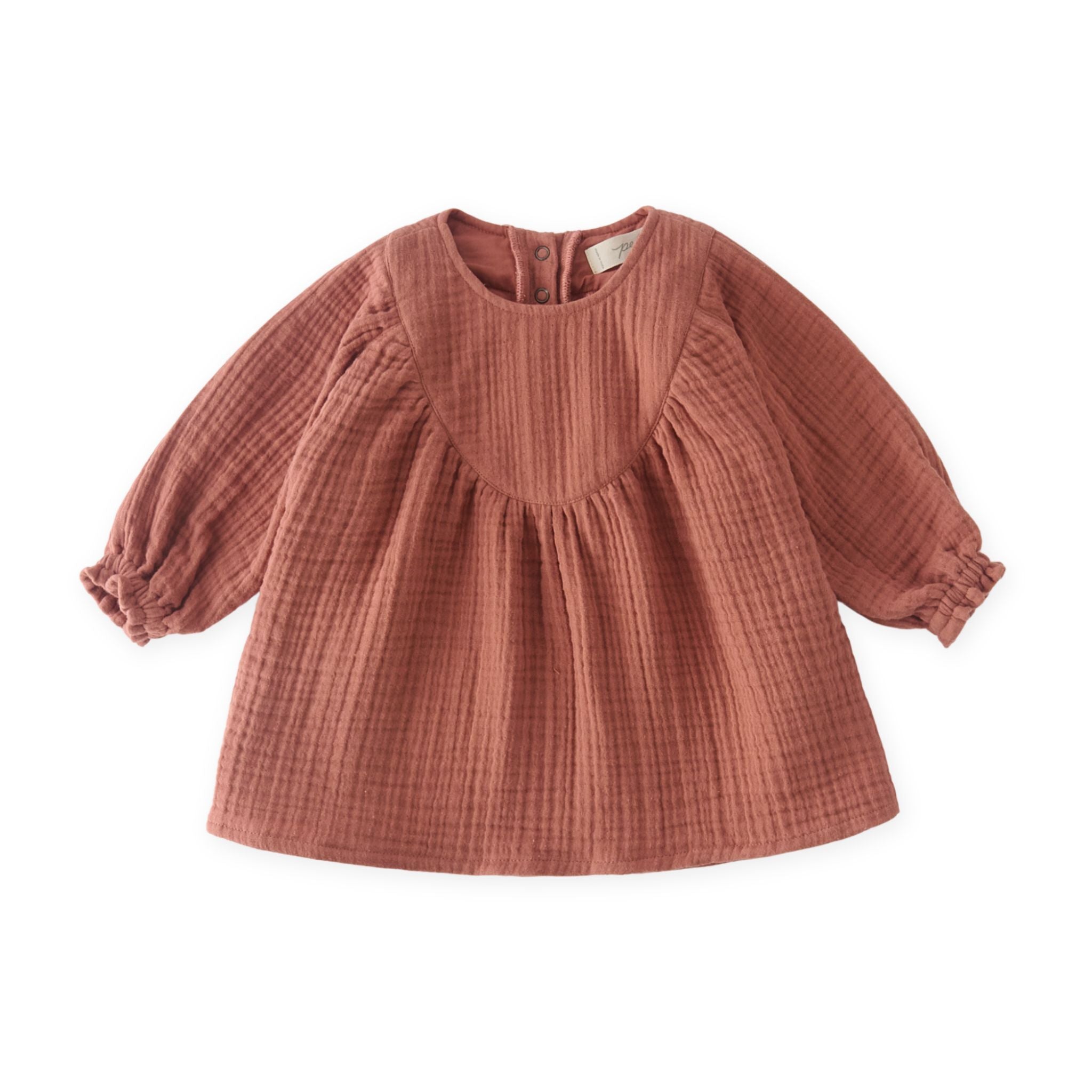 kids muslin gauze dress sienna in neutrals pattern