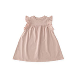 Garment Dye Ruffle Dress - Soft Peony