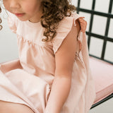 Garment Dye Ruffle Dress - Soft Peony