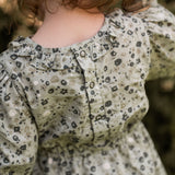 Ruffle Puff Sleeve Dress - Forget-Me-Not