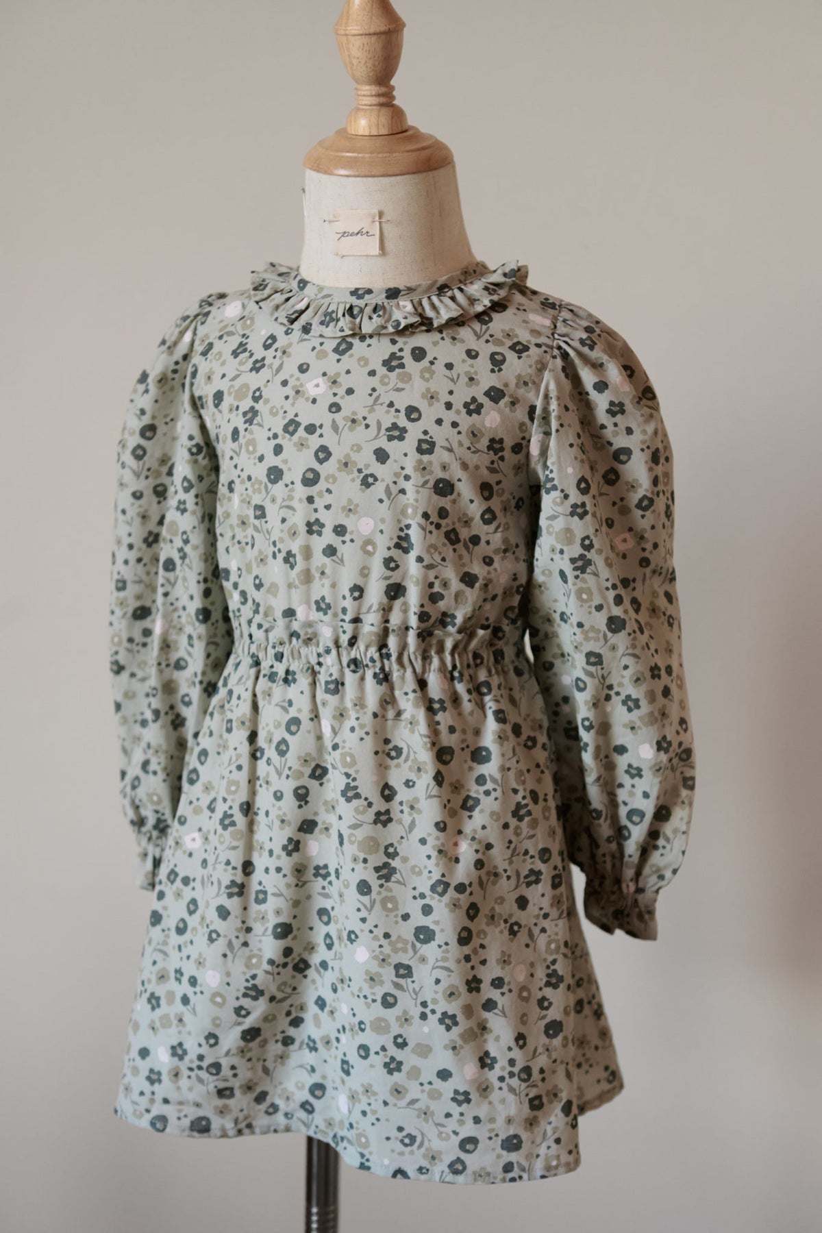 kids ruffle puff sleeve dress forget me not