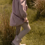 Flannel Smocked Dress - Thistle/Light Thistle