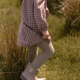 Flannel Smocked Dress - Thistle/Light Thistle