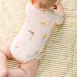 Swim Short Sleeve Ruffle One-Piece - Mermaid Melody