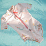 Swim Short Sleeve Ruffle One-Piece - Mermaid Melody