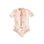 Swim Short Sleeve Ruffle One-Piece - Mermaid Melody