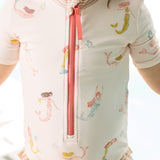 Swim Short Sleeve Ruffle One-Piece - Mermaid Melody