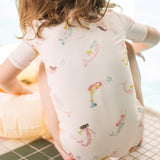 Swim Short Sleeve Ruffle One-Piece - Mermaid Melody