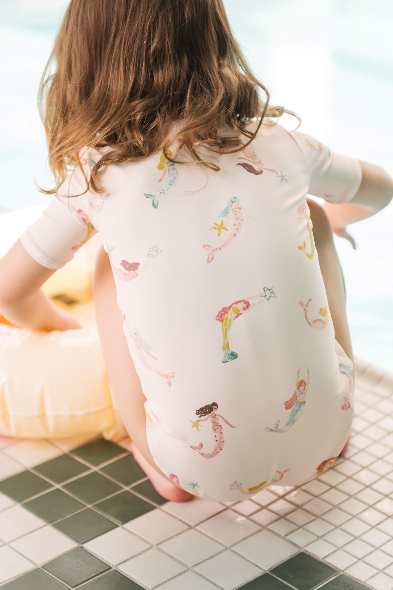 Swim Short Sleeve Ruffle One-Piece - Mermaid Melody