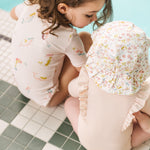 Swim Short Sleeve Ruffle One-Piece - Mermaid Melody