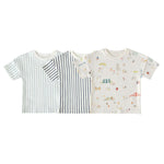 dropped shoulder t shirt 3 pack in for him blues pattern