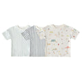 dropped shoulder t shirt 3 pack in for him blues pattern