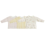 kids dropped shoulder long sleeve top 3 pack for her in pinks pattern