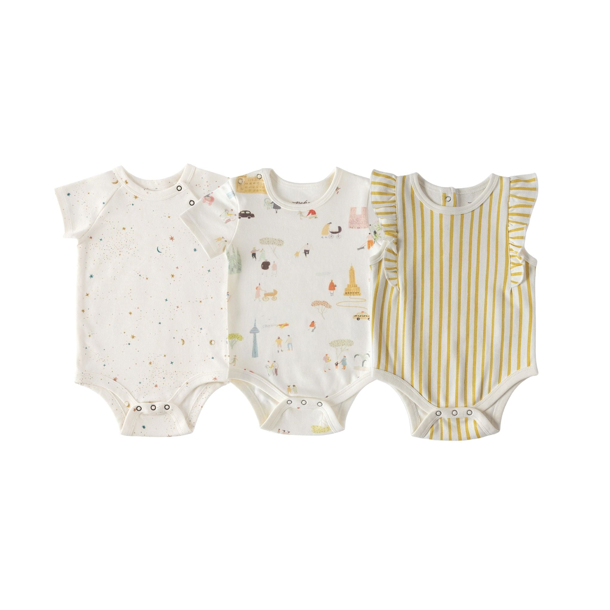 short sleeve one piece 3 pack in for her pinks pattern