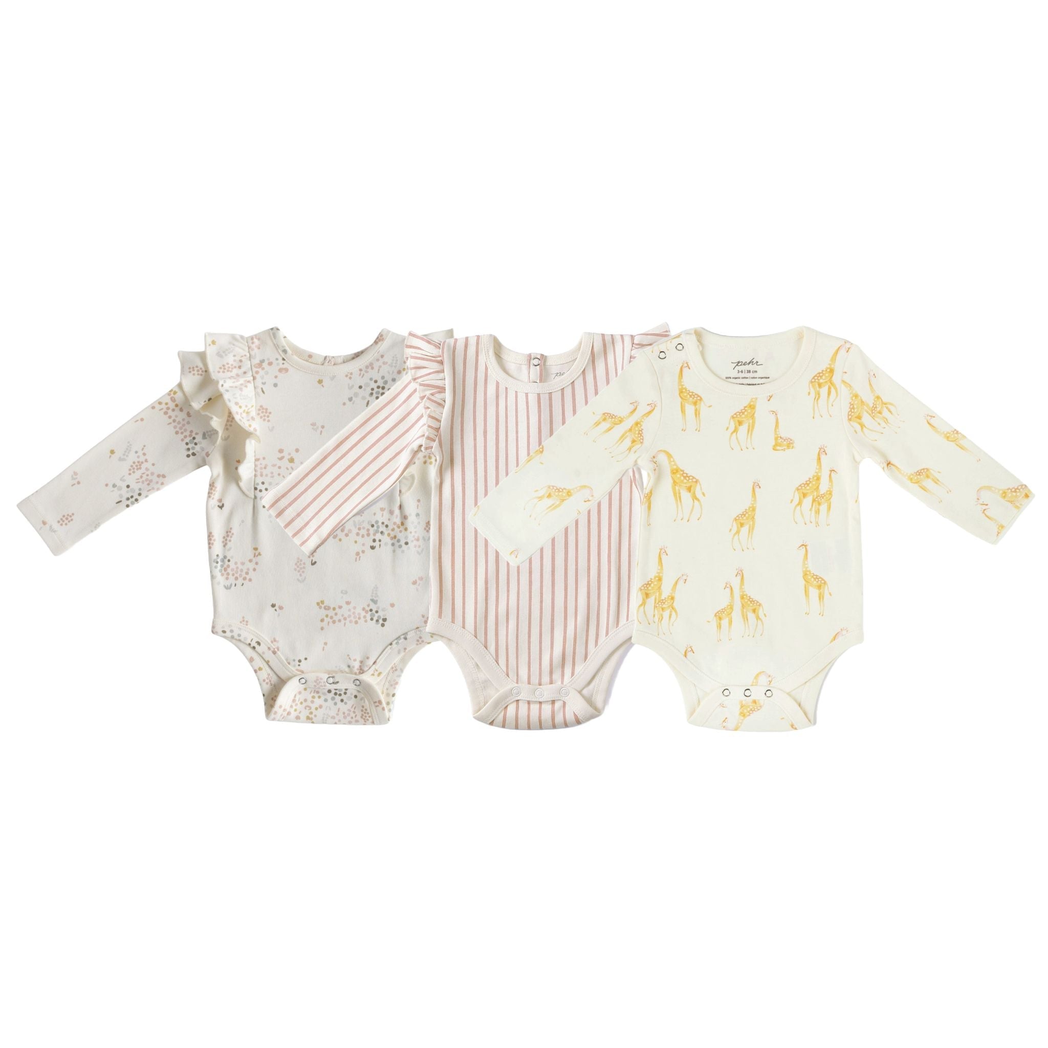 long sleeve one piece 3 pack for her in pinks pattern