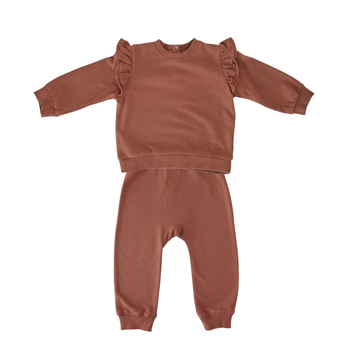 kids french terry matching set clay in neutrals pattern