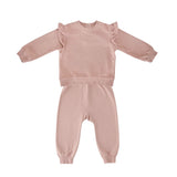 French Terry Matching Set - Soft Peony