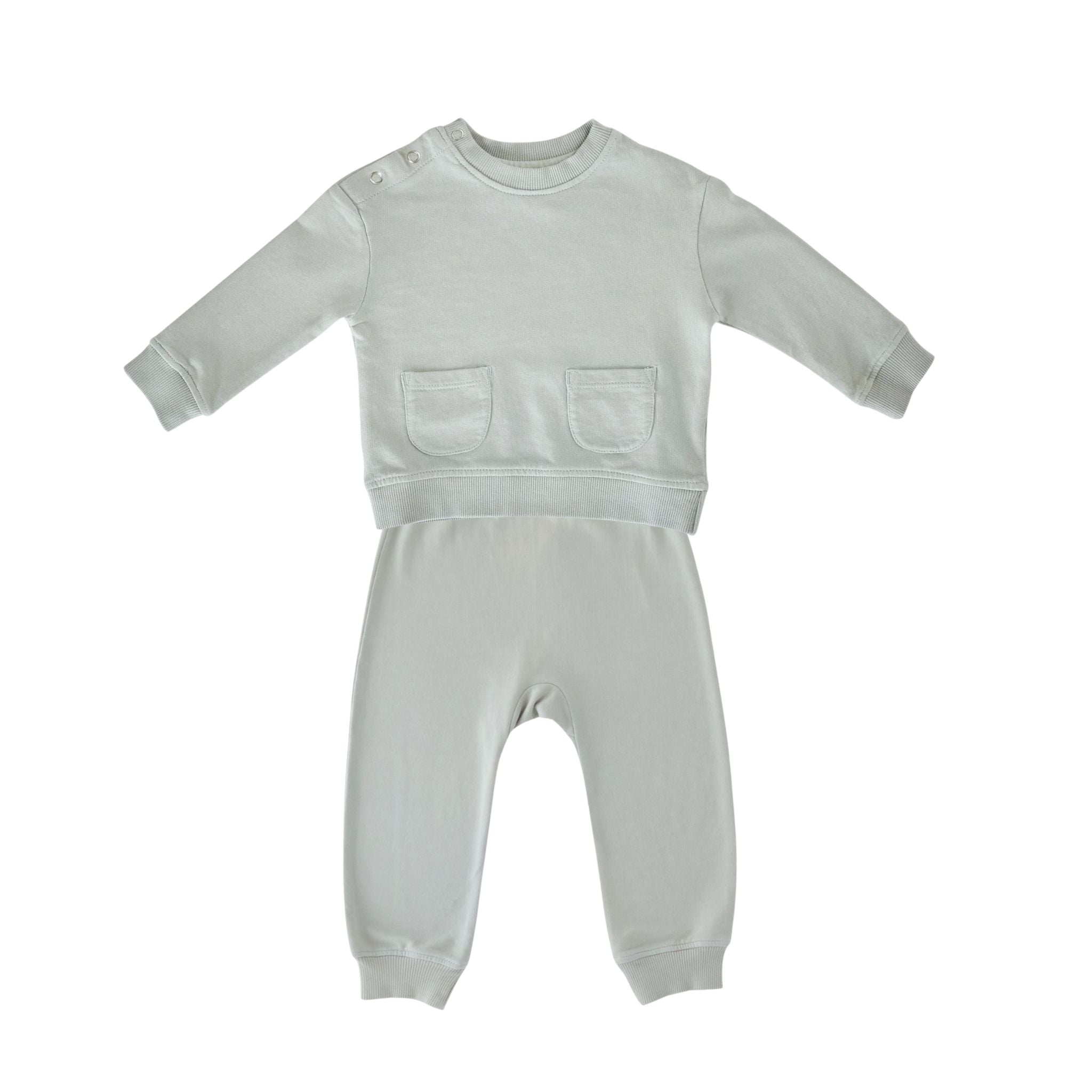 French Terry Matching Set - Soft Sea