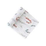 Organic Cotton Muslin Swaddle - Locomotive