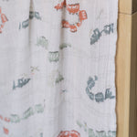 Organic Cotton Muslin Swaddle - Locomotive