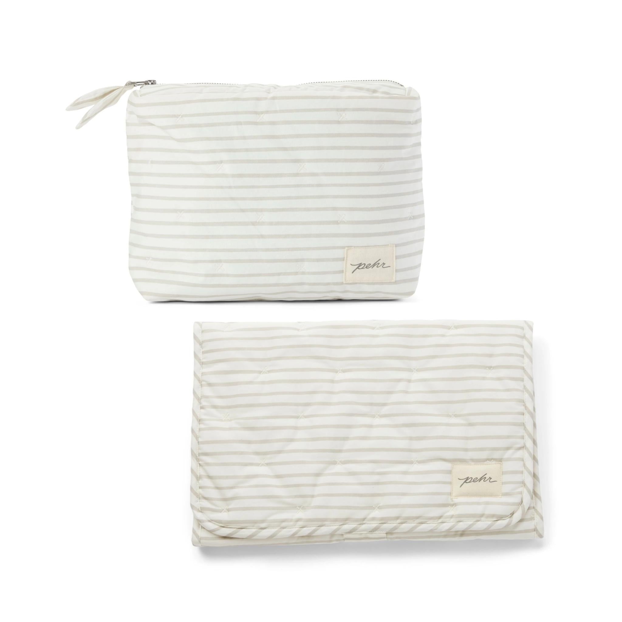 kids on the go set stripes away pebble grey in neutrals pattern