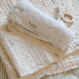 Organic Cotton Muslin Swaddle - Bunny Hop