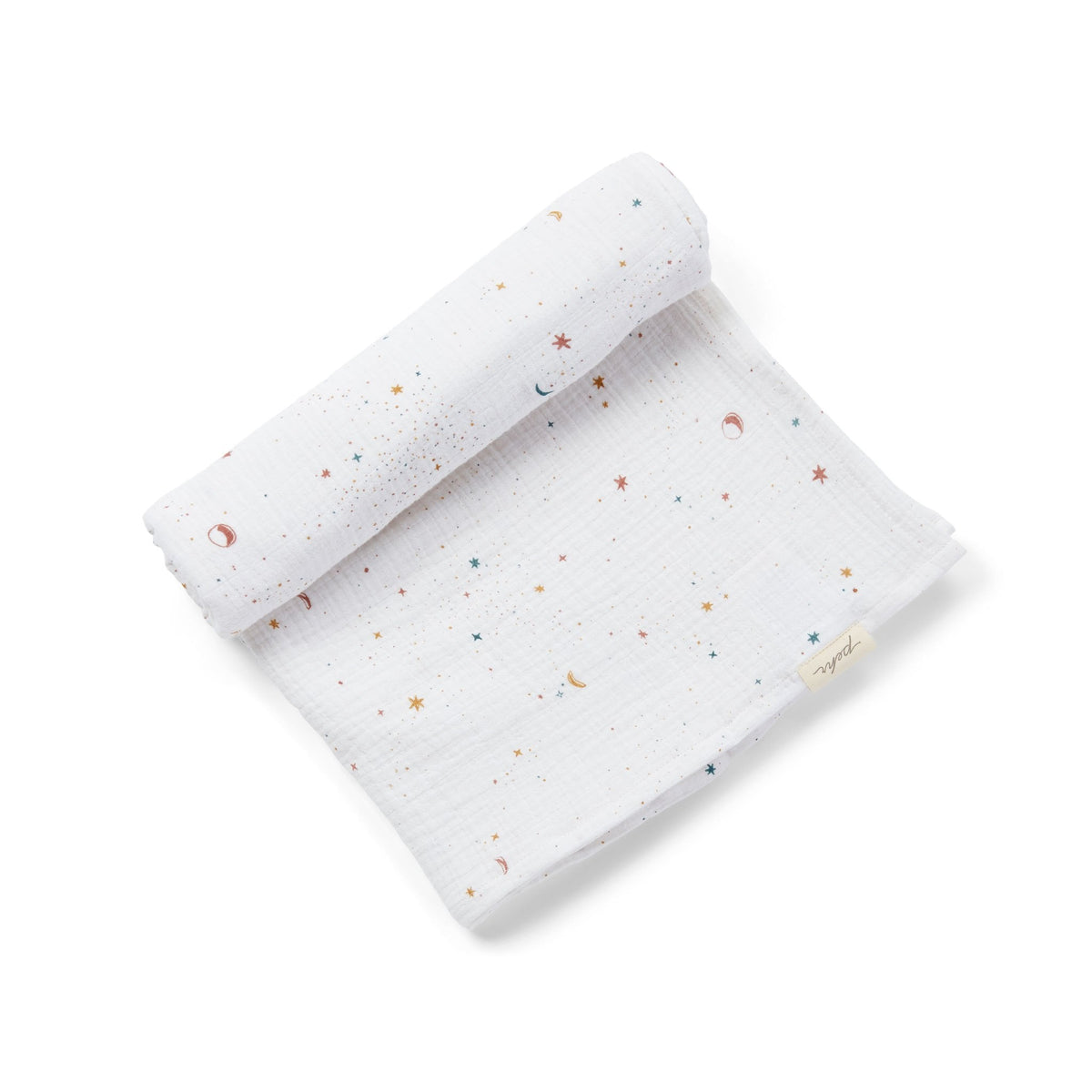 organic cotton muslin swaddle celestial in multi pattern