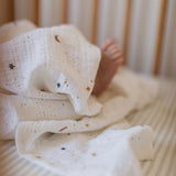 Organic Cotton Muslin Swaddle - Celestial