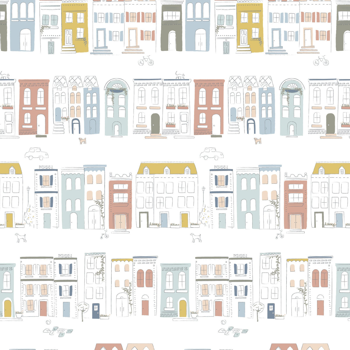 chasing paper x pehr wallpaper my neighborhood in multi pattern