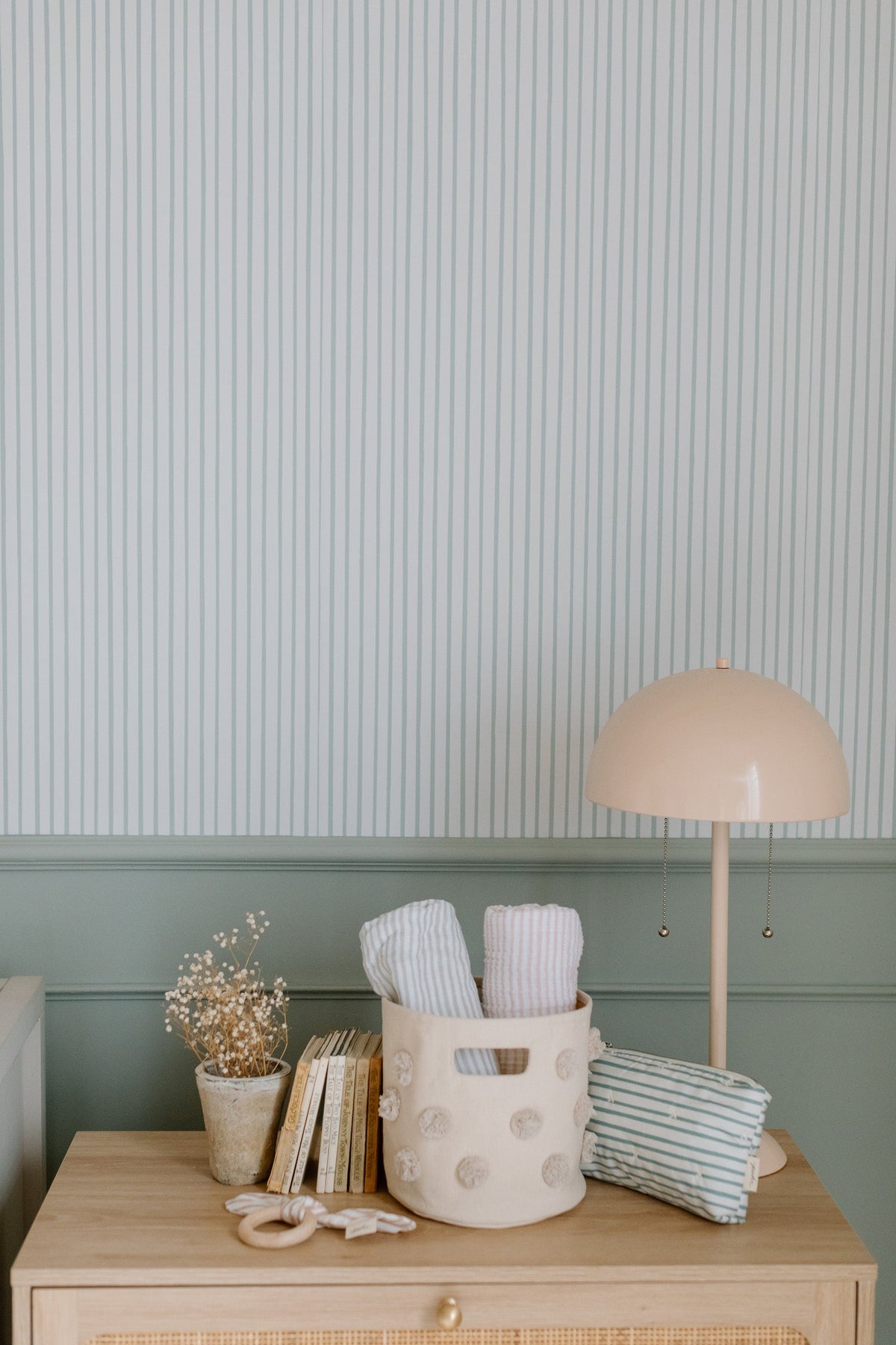chasing paper x pehr wallpaper stripes away sage