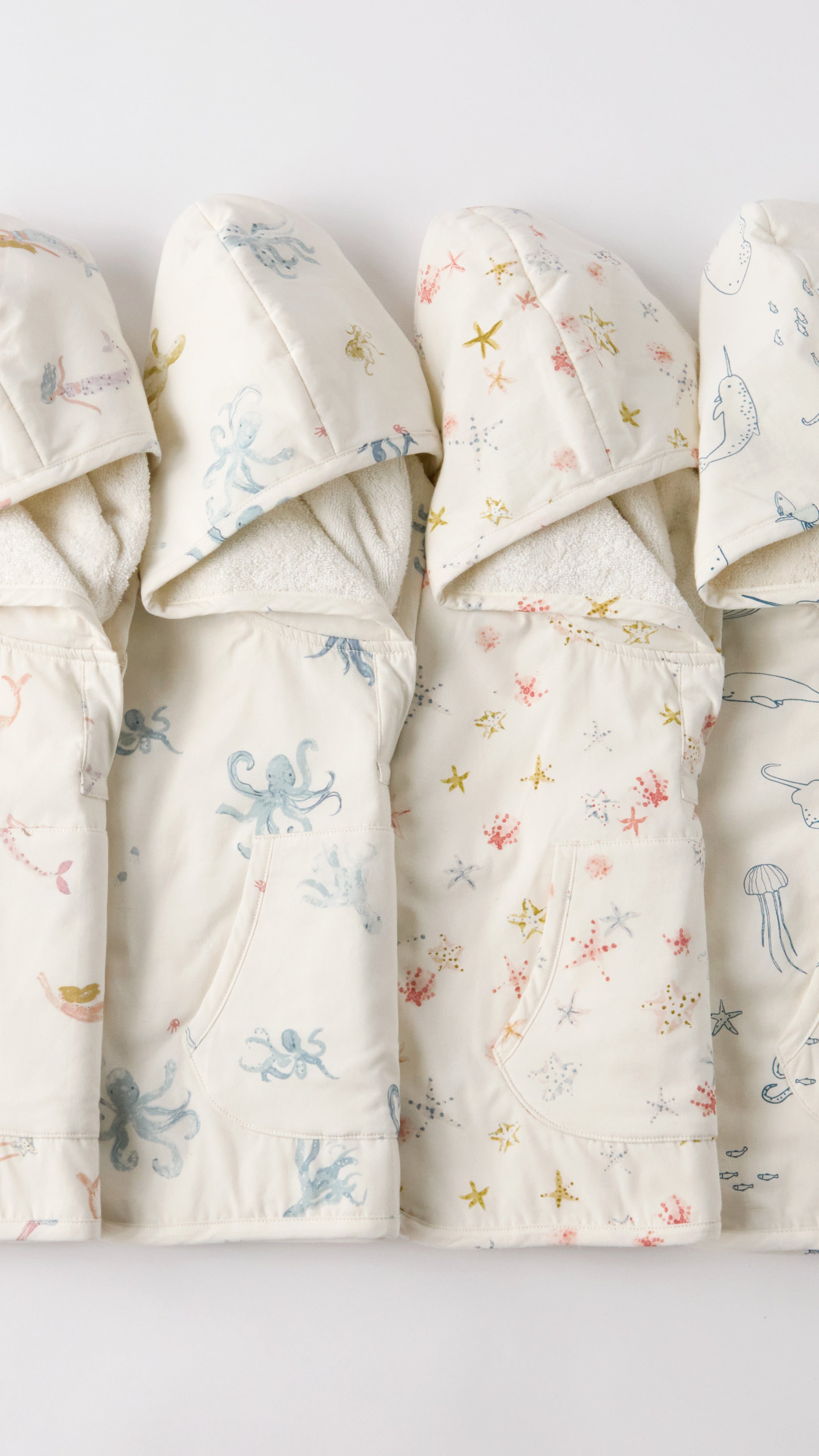 Hooded Poncho Towel - Octopus Oasis