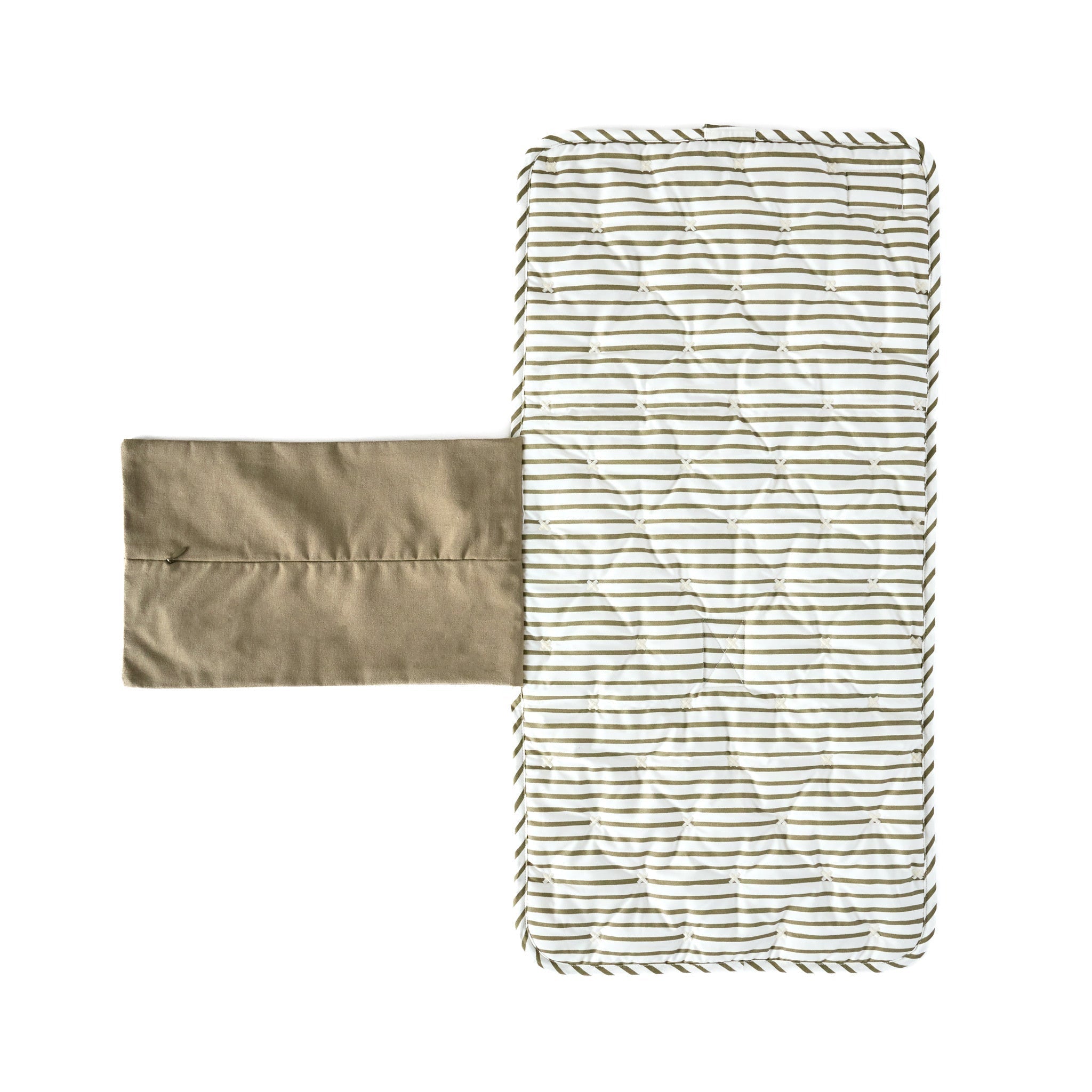 Striped On the Go Portable Changing Pad - Stripes Away Olive