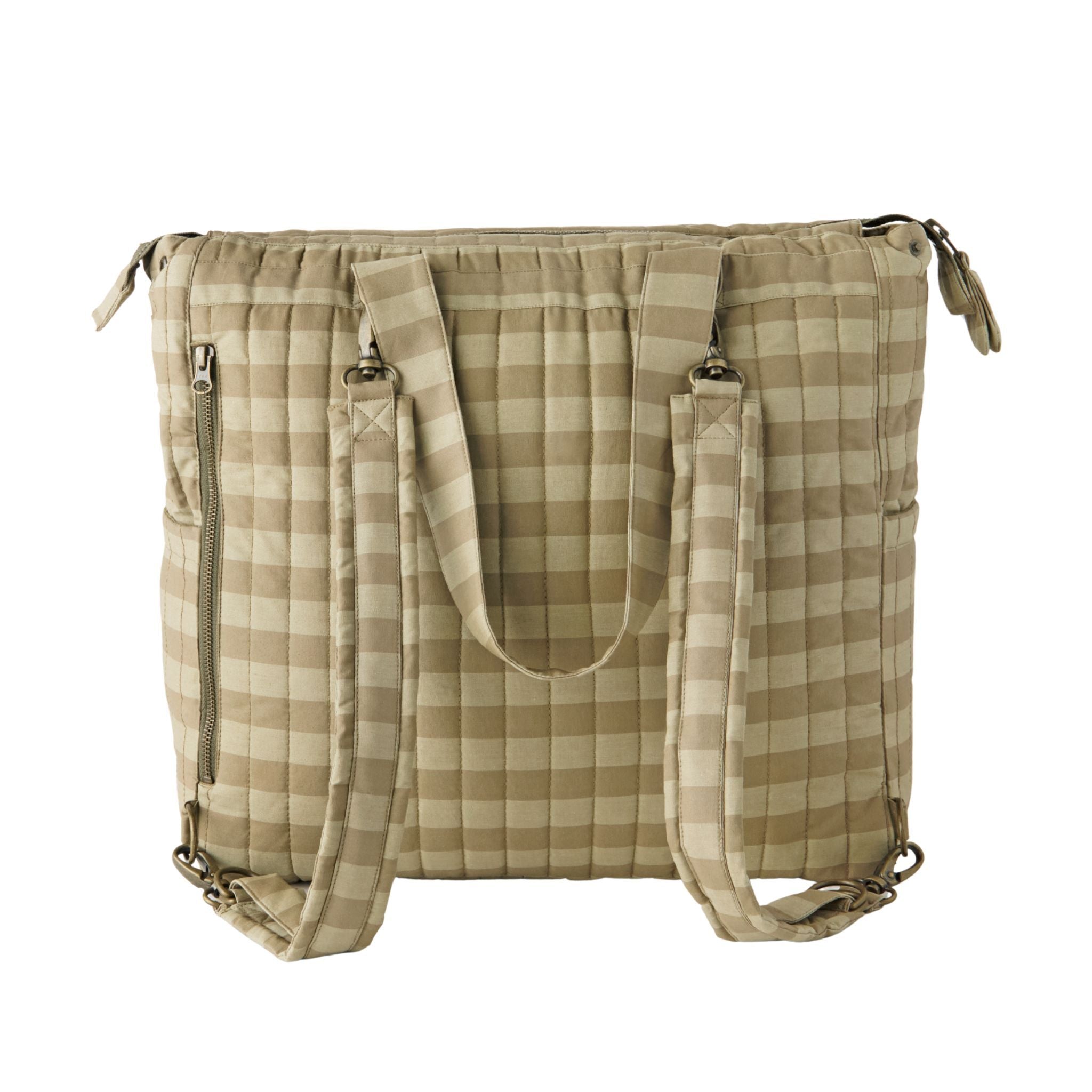 Convertible Diaper Bag - Moss Stripe