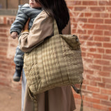 Convertible Diaper Bag - Moss Stripe